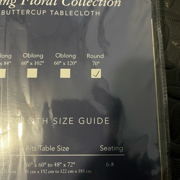 Croft&Barrow spring floral collection Buttercup tablecloth - Picture 2 of 5